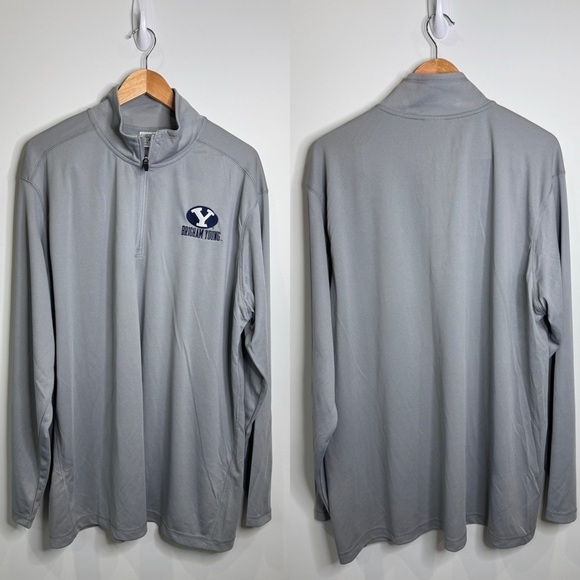 Rivalry Threads Brigham Young Gray Long Sleeve Men's Top (2XL) - Picture 1 of 5